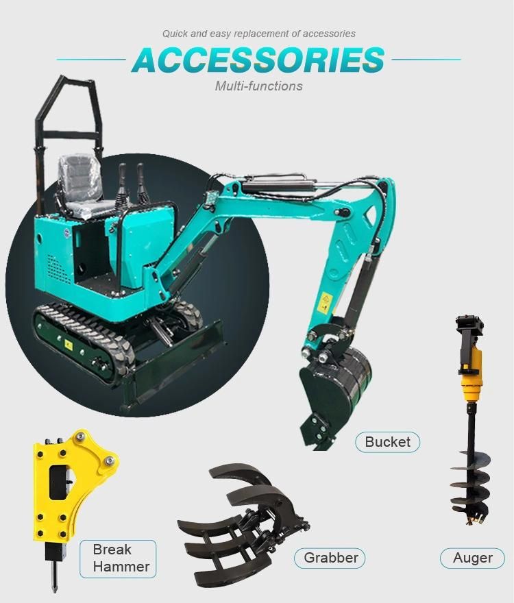 Chinese New Design 1ton Mini Excavator Digger with Prices