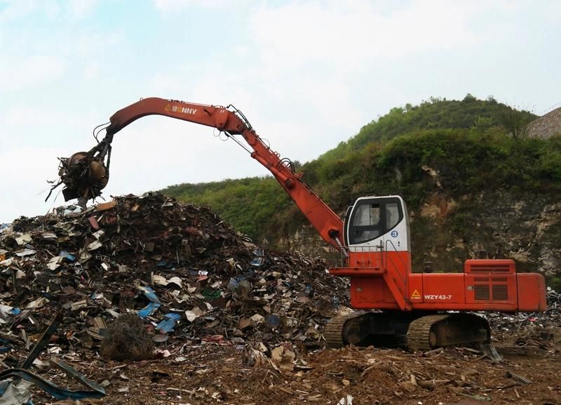 New Wzy42-8c Bonny 42 Ton Hydraulic Material Handler with Rotational Orange-Peel Grab