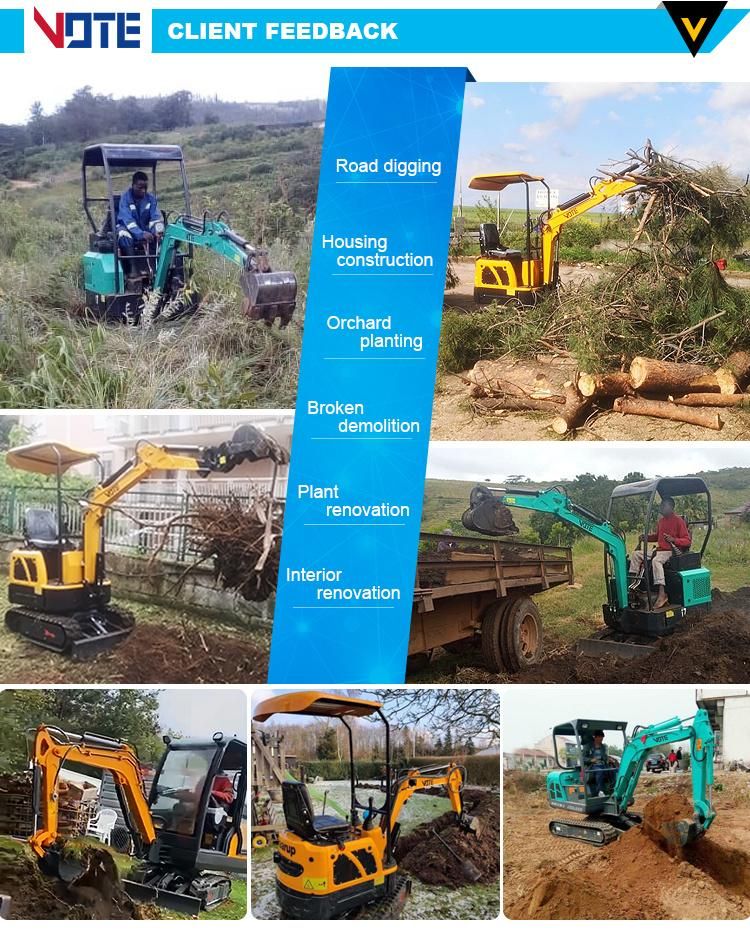 Mini Excavator Digger for Garden Agricultural Farm Can Be Equipped with Steel Tracks, Cab and Air Conditioning Mini Excavator Sell Hot