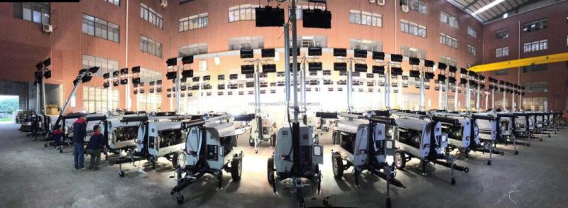 4X1000W Mobile Lighting Tower 9m Mast Diesel Outdoor Light Tower