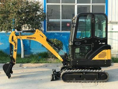 CE ISO 1.8 Ton 1.9 Ton Hydraulic Excavator Small Digger Mini Crawler Excavators with Cab