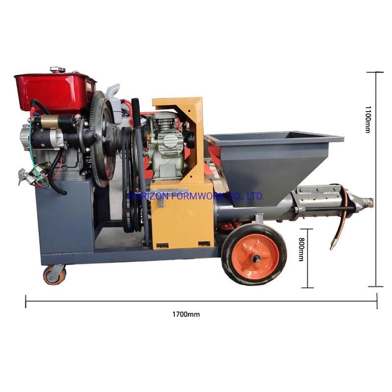 Mobile Cement Mortar Spray Machine for Concrete Wall Decoration