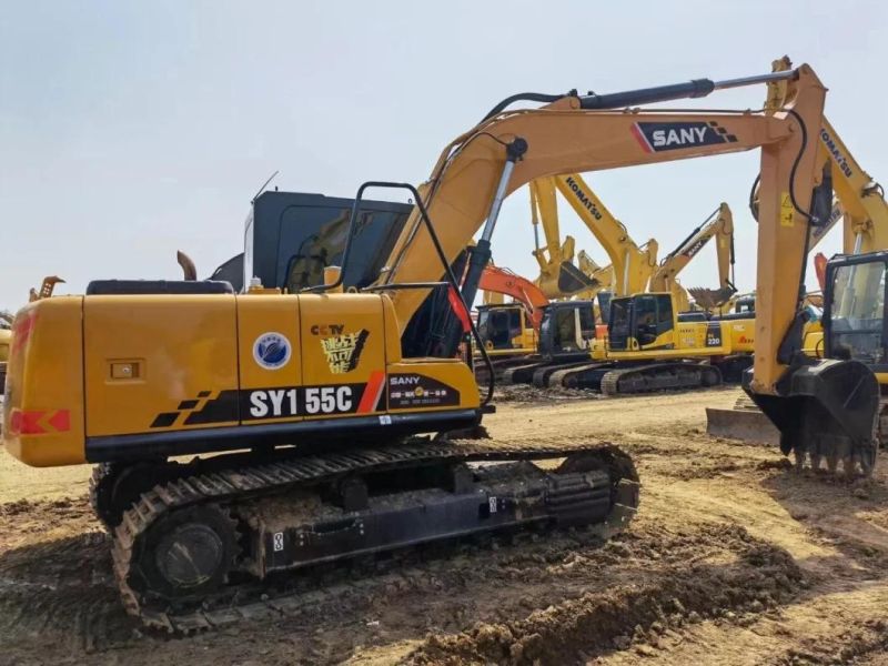 15 Ton Used Secondhand Sany Sy155c Hydraulic Crawler Track Construction Machinery Equipment Backhoe Excavadora Usada Excavatrice Excavator Excavators