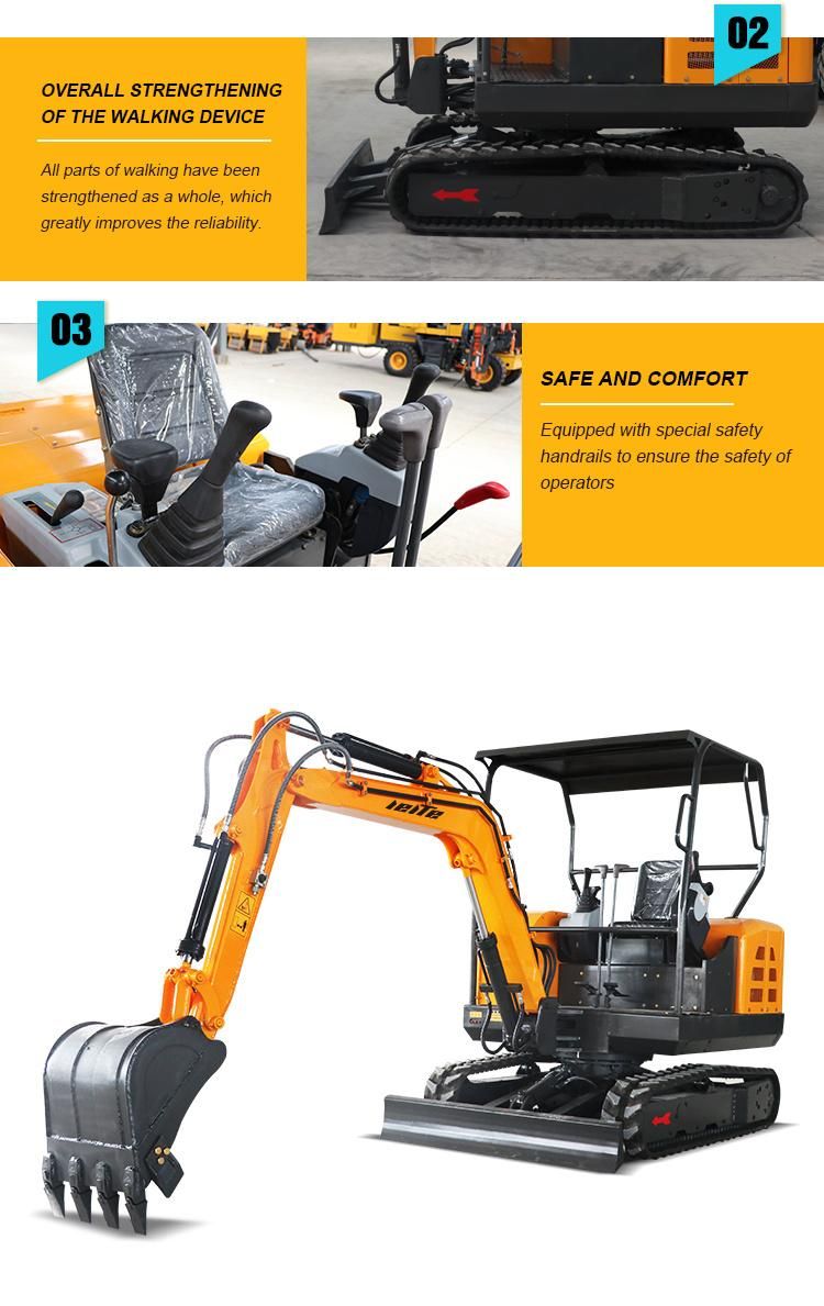Hot Sale Wholesale Lt1030 3 Ton Clamshell Bucket Best Mini Excavator 3 Ton Digger for Sale