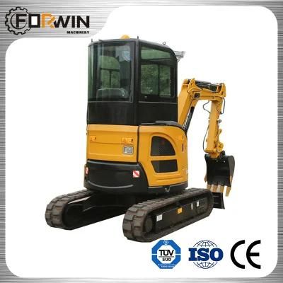Factory Forwin Small Crawler Excavator 2.7 Ton Fw25u Cabin with CE and Thumb/Digger for Sale