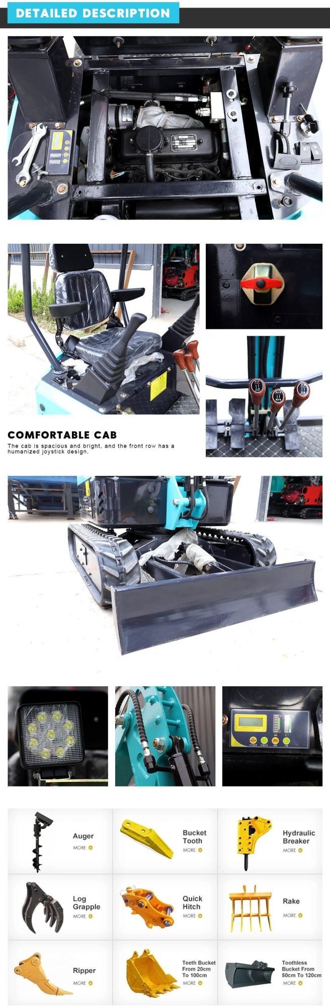 Micro Digger Hammer 1.5 Ton Mini Excavator Small Bagg Hydraulic Micro Digger for Sale Mini Diggers for Digger
