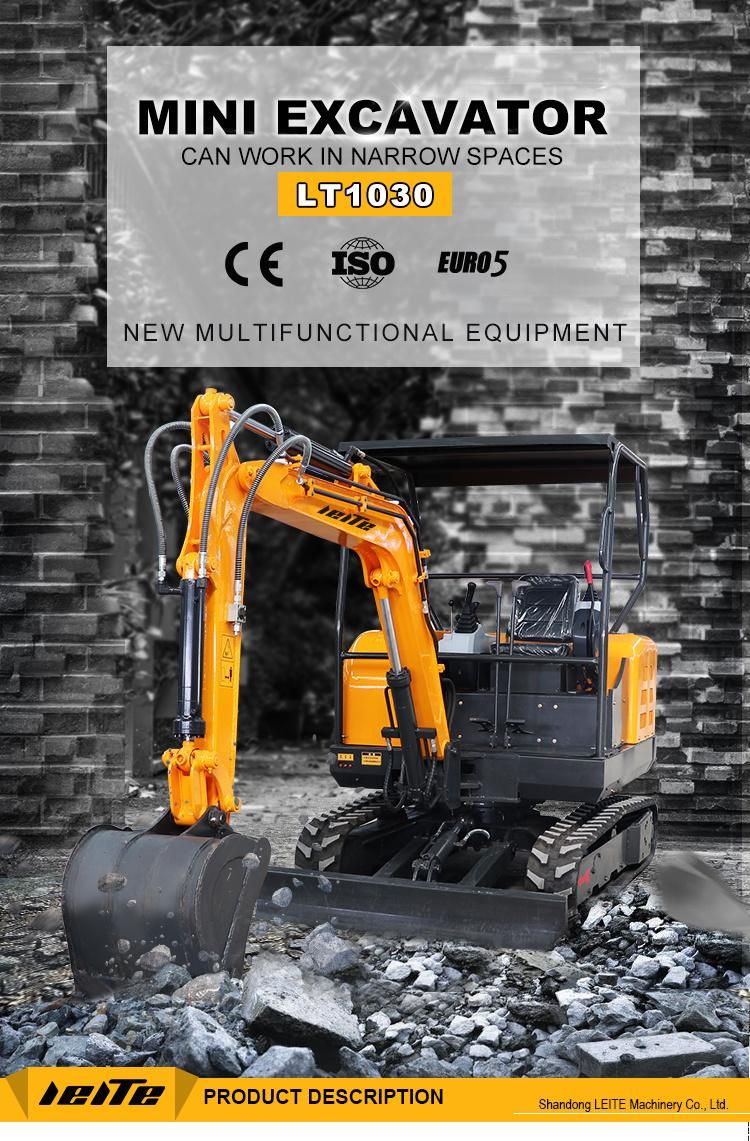 New Lt1030 2 Ton 3 Ton Mini Excavator New Small Bagger Factory Cheap Price Small Digger with CE ISO for Sale