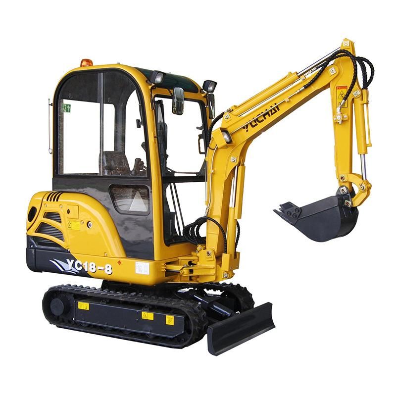 Yc18-8 1.8 Ton Yuchai Hydraulic Mini Crawler Excavator for Sale