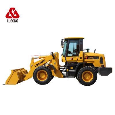 Lugong Mini Multiduty Wheel Loader 2.2ton Used in Farm Garden Landscaping Construction Livestock with Hydraulic Torque Big Hub Reduction