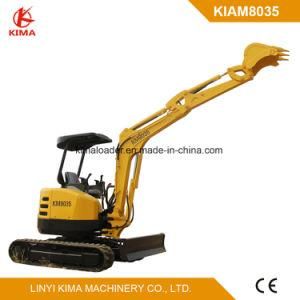 Kima8035 Full Hydraulic Crawler Mini Excavator Ce with Zero Swing 3.5 Ton