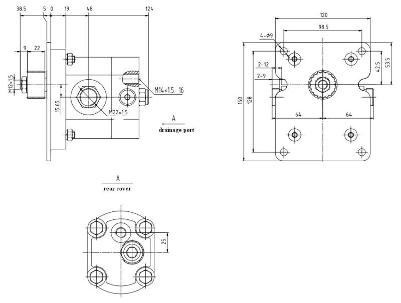 Hydraulic Gear Motor Cmwde/F for Agricultural Machine