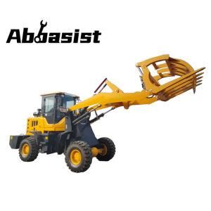 Chinese abasist 2 ton front end tractor compact wheel loader with snow blower