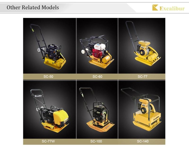 High Frequency 5HP Plate Compactor Vibratory with Recoil Starter