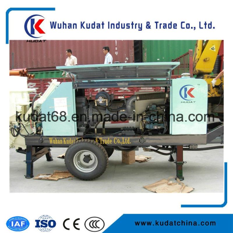 Electric Mobile Trailer Mounted Concrete Delivery Pump for Concrete Construction