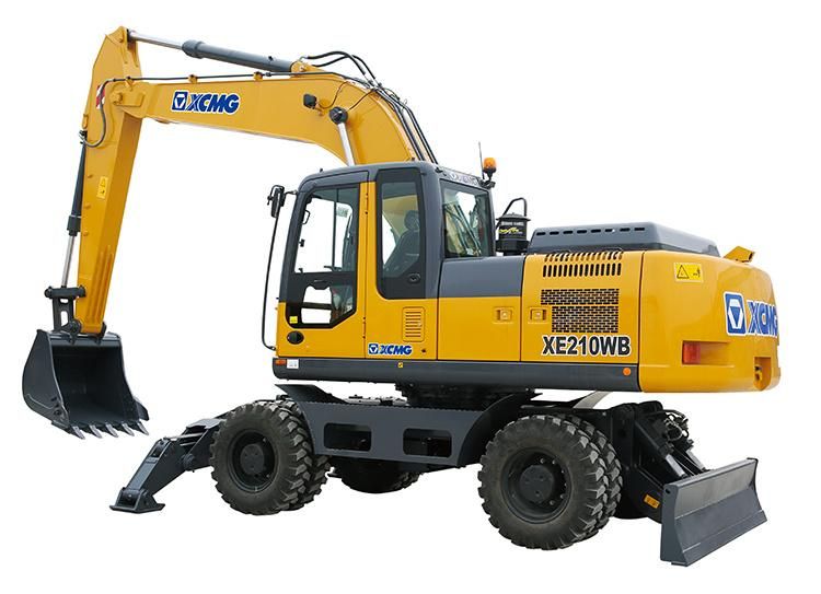 XCMG Official 20t Chinese Wheel Excavator Xe210wb Small Wheeled Excavator for Sale