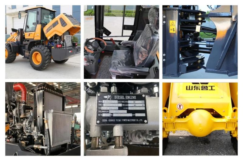 Lugong Durable LG946 2.5t Yuchai Engine Hydraulic Torque Converter Loaders with Rock Hammer