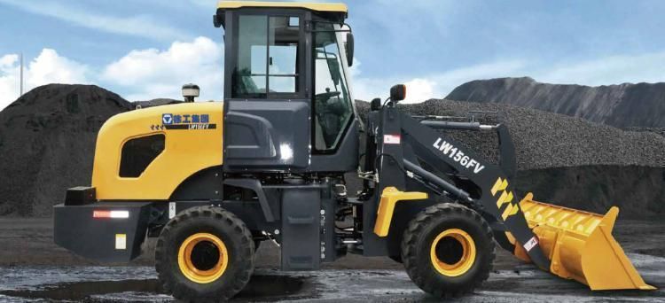 XCMG 1 Ton Mini Wheel Loader Lw156fv Articulated Wheel Front Loader for Sale