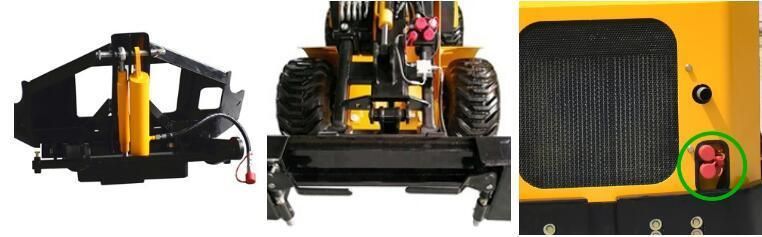 Small Kubota Engine Front Tractor Loader with Power Rake for Sale