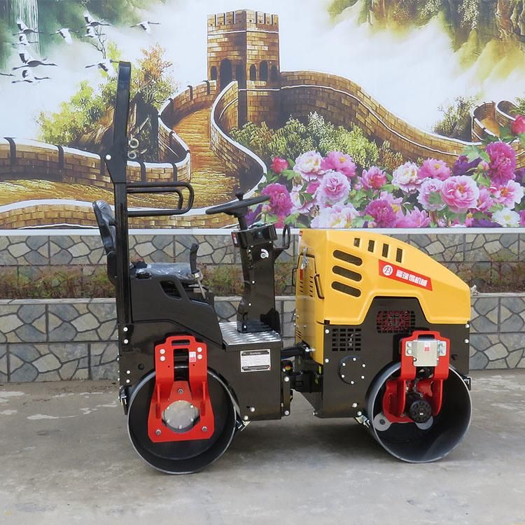 New Type Hydraulic Double Drum 1 Ton Ride on Vibratory Road Roller