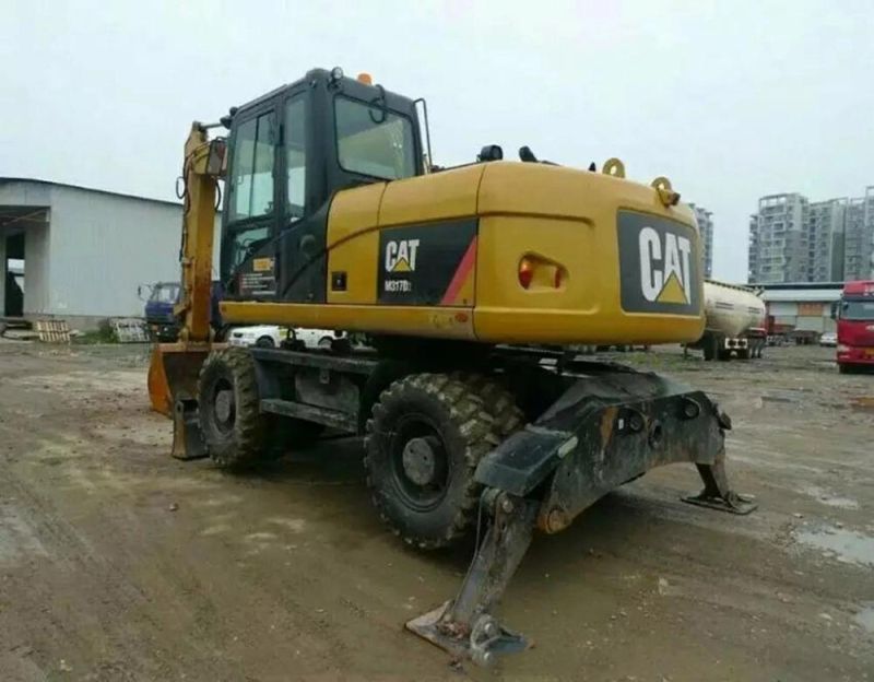 Cat M317D2 17 Ton Used Second Hand Wheeled Mining Hydraulic Wheel Excavator Medium Construction Machinery Earth Moving Original Excavators Excavadora Usada
