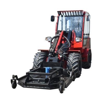 China Mini Loader EPA Engine Joystick Control Small Front End Wheel Loader Radlader Payloader with Lawn Mower