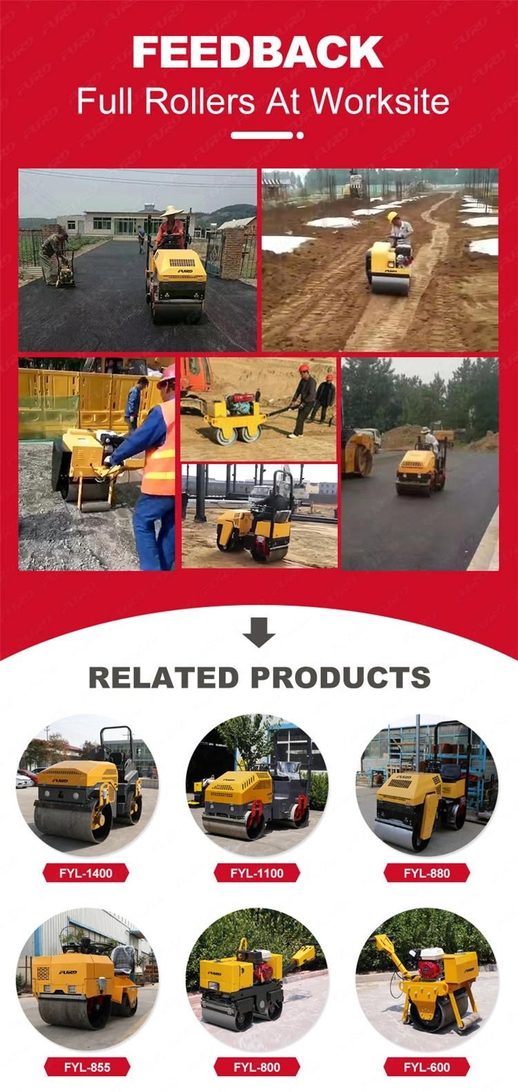 Light Weight Furd 6ton Single Smooth Wheel Vibratory Road Roller