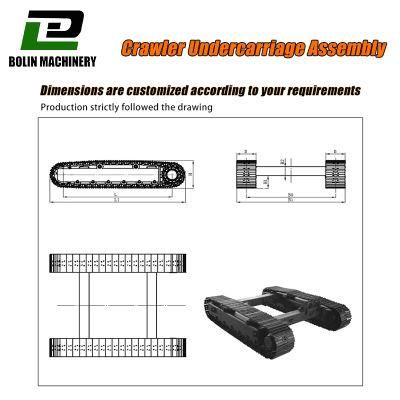 Customed Crawler Undercarriage Assembly for Crawler Crane Drilling Machine 8 Ton 10ton 12ton