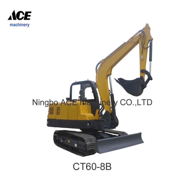 Max Digging Height 5754mm Walking Mini Excavator Small Digger with Bucket