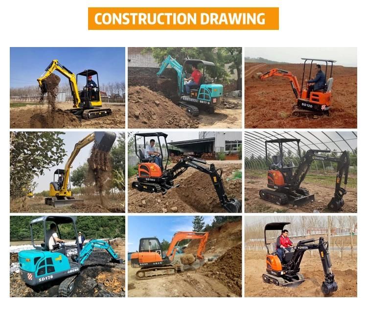 Cheap Price 6ton Mini Excavators Mini Digger Excavator Earth-Moving Hydraulic Crawler Excavator