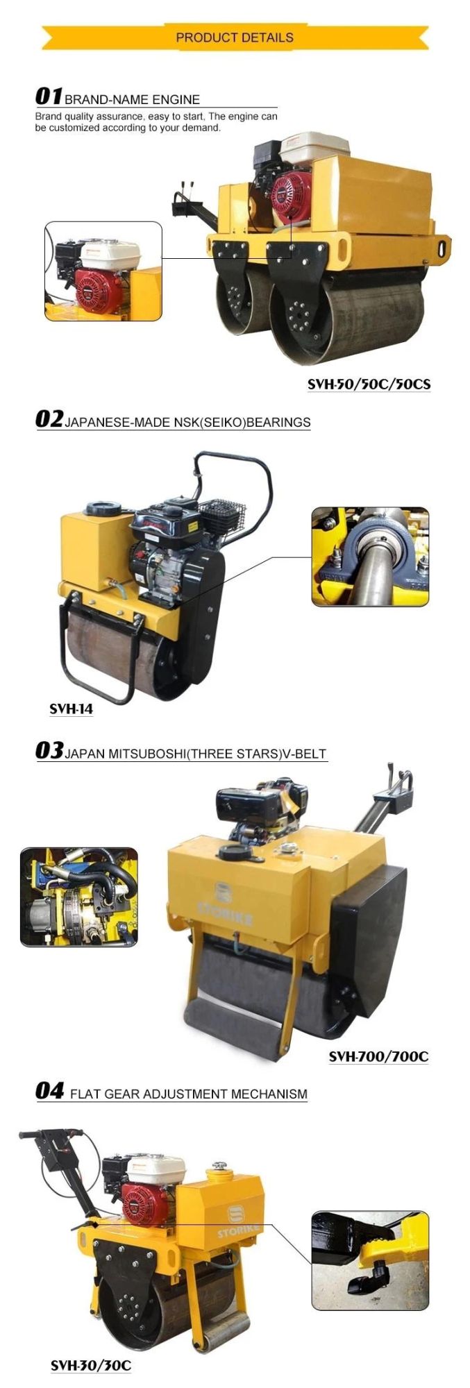 Good Sales 350kg Pedestrian Baby Road Roller