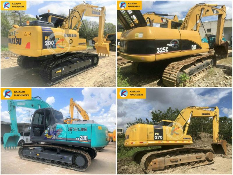 Japanese Backhoe Hitachi/Cat /Kobelco 200/Komatsu PC200-7/PC200-8/PC220 Hydraulic Excavators 20 Ton Crawler Big Large Japan Secondhand Used Komatsu Excavator