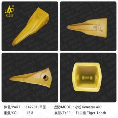 208-70-14270tl PC400 Series Tiger Long Bucket Tooth, Construction Machine Spare Parts, Excavator Bucket Teeth