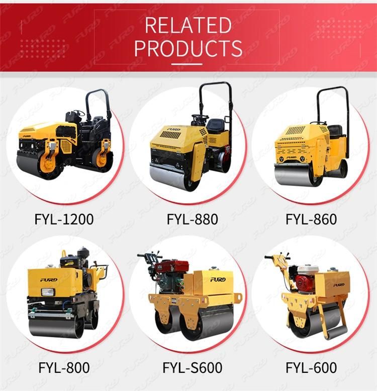 Double Drum Roller Compactor Single Drum Asphalt Roller for Sale Fyl-890
