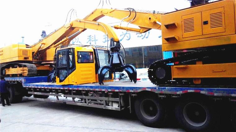 Wharf Equipment, Rotating Grab, Crawler-Type Dual-Power Material Handler Ygsz750