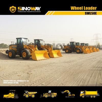 Wheel Loader with 215HP Cummins Engine Swl50e 5ton Shovel Loader