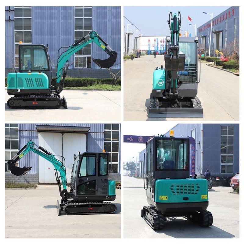 2.8 Ton Easy Maintain Small Crawler Excavators with Enclosed Driving Cab Bucket Capacity 0.1cbm Mini Excavator Price