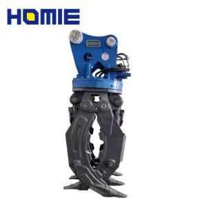 Excavator Hydraulic Rotating Stone Grapple Suits for 10 Ton Excavator