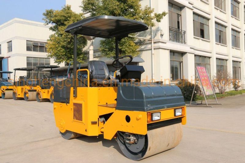 1000kg 1 Ton Double Drum Vibratory Road Roller Yz1