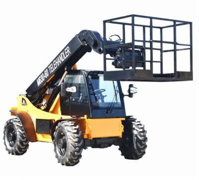 Mini Compact Telescopic Arm Bucket Forklift Handler with Aerial Platform