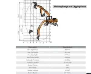 120 Type Hydraulic Wheel Excavator with Hammer (HTL120-9)