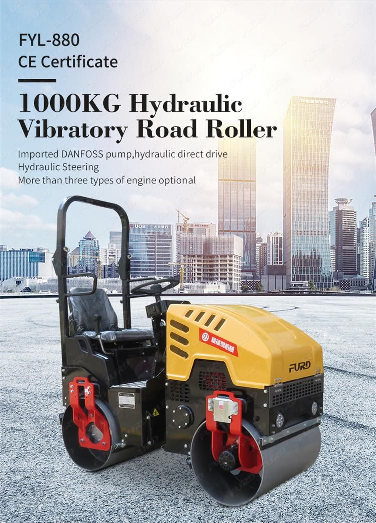 Double Drum Vibration Roller Roller Vibratory Compactor Tandem Vibratory Roller Fyl-880