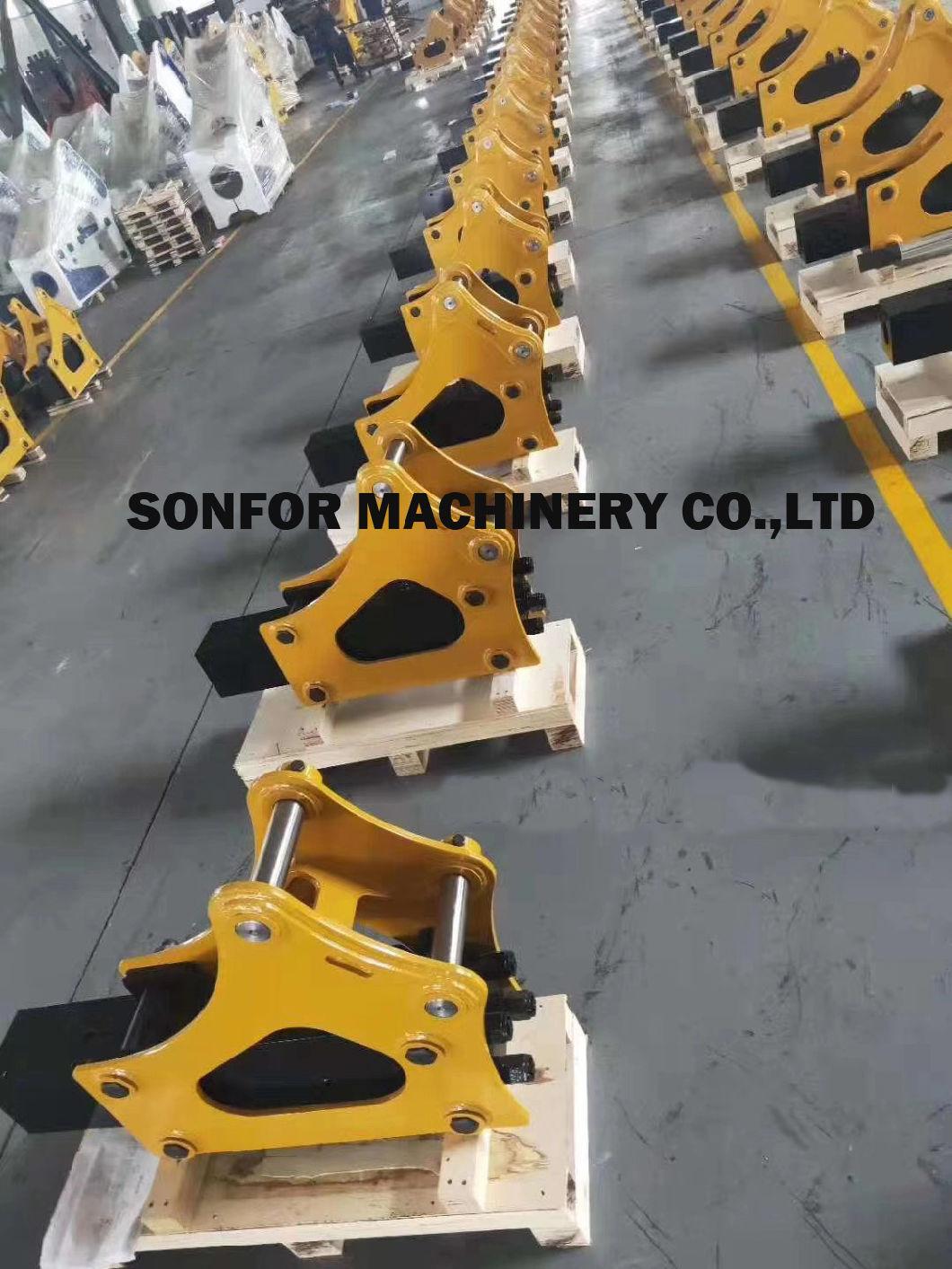 Excavator Hydraulic Breaker Hammer Concrete Rock Breakers with Chisels