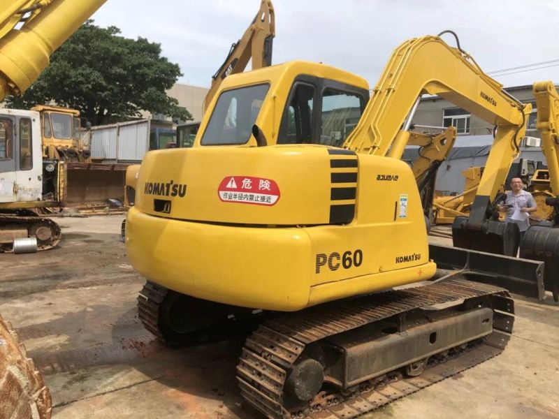 Used Komatsu Mini Excavator PC60-7 6 Ton PC60 Excavator with Blade