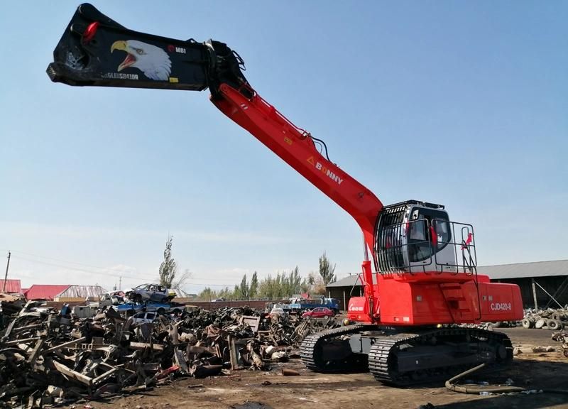 BONNY New CJD420-8 42ton Electric Crawler Hydraulic Dismantler for Scrap Cars Waste Automobile Scrapped Vehicle