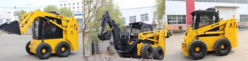 Wolf Zj45 45HP/60HP/75HP/100HP Skid Loader with Cab/Quick Coupler/Attachments for Sales