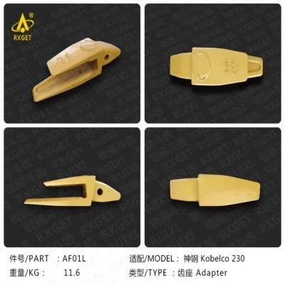 Af01L Kobelco Sk230 Series Bucket Adapter, Excavator and Loader Bucket Digging Tooth and Adapter, Construction Machine Spare Parts
