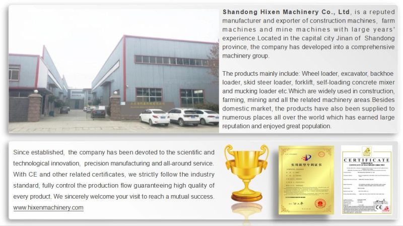Original Brand Backhoe Loader Manufactured in China 3000kg Loading Capacity