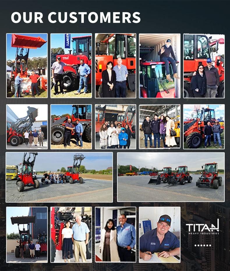 Titan Brand New High Quality 2.5ton Compact Cheap Mini Axle Parts Articulated Hot Sale Backhoe Loader with Grapple
