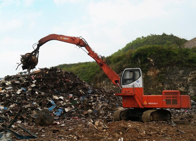 New Wzy42-8c Bonny 42 Ton Hydraulic Material Handler with Orange-Peel Grapple