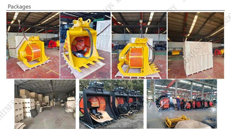 Hot Selling Hydraulic Rotating Screening Bucket/Sieving//Mesh Screening Bucket